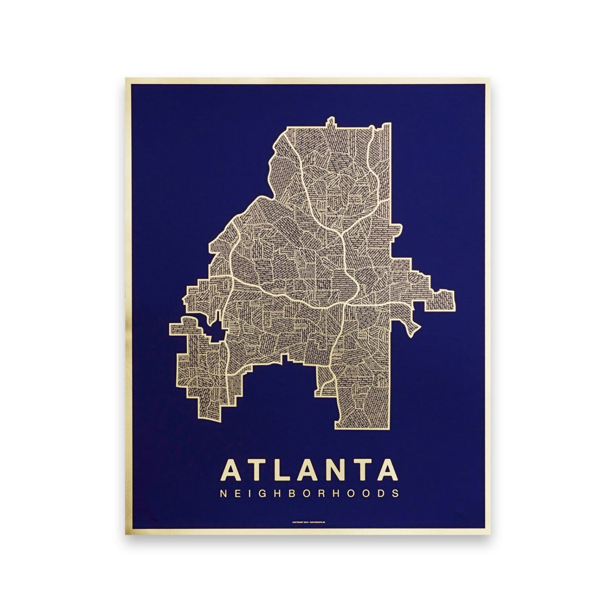 Gold Foil Maps Native Maps