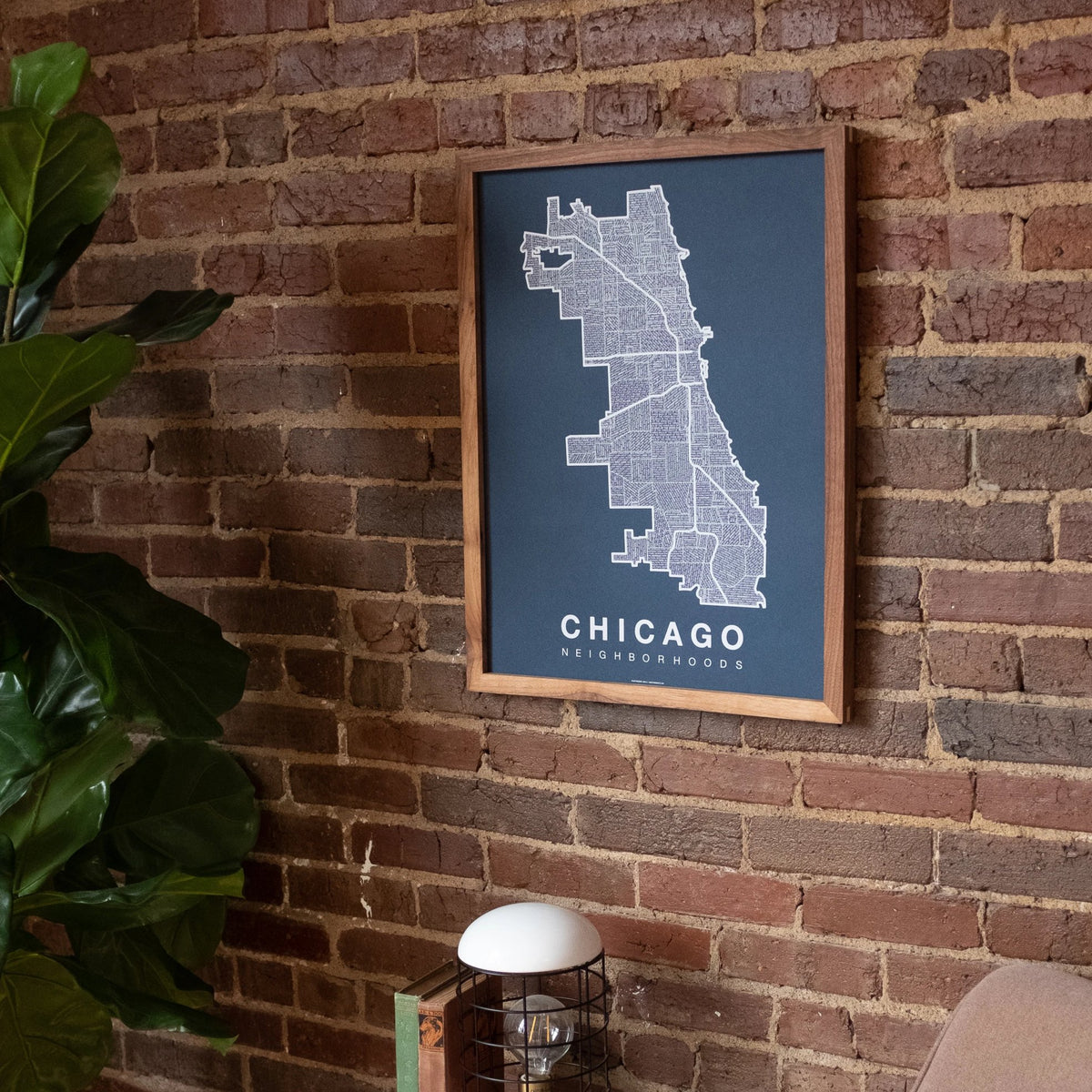 Chicago Area Neighborhood Map Print Custom Map of City 