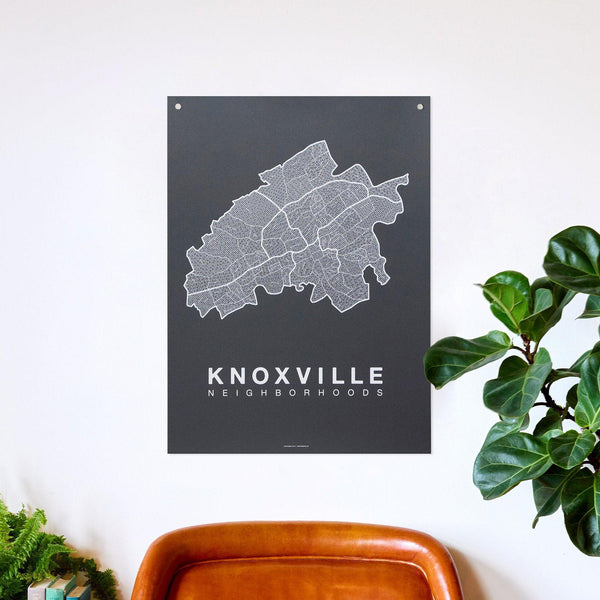 Knoxville Neighborhood Map Poster, Knoxville City Map Art Print