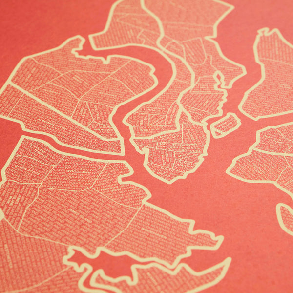 Charleston Neighborhood Map Poster, Charleston City Map Art Print