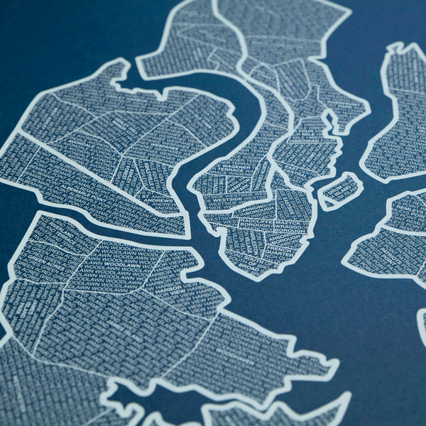 Charleston Neighborhood Map Poster, Charleston City Map Art Print