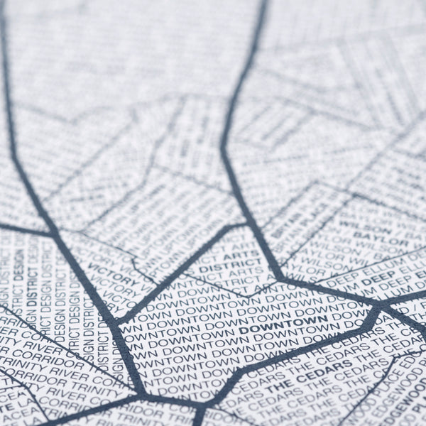 Dallas Neighborhood Map Poster, Dallas City Map Art Print