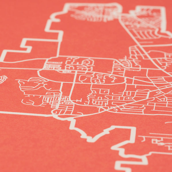 Franklin Neighborhood Map Poster, Franklin City Map Art Print