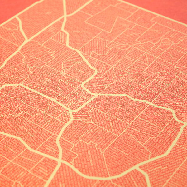 Indianapolis Neighborhood Map Poster, Indianapolis City Map Art Print