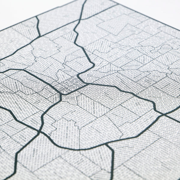 Indianapolis Neighborhood Map Poster, Indianapolis City Map Art Print