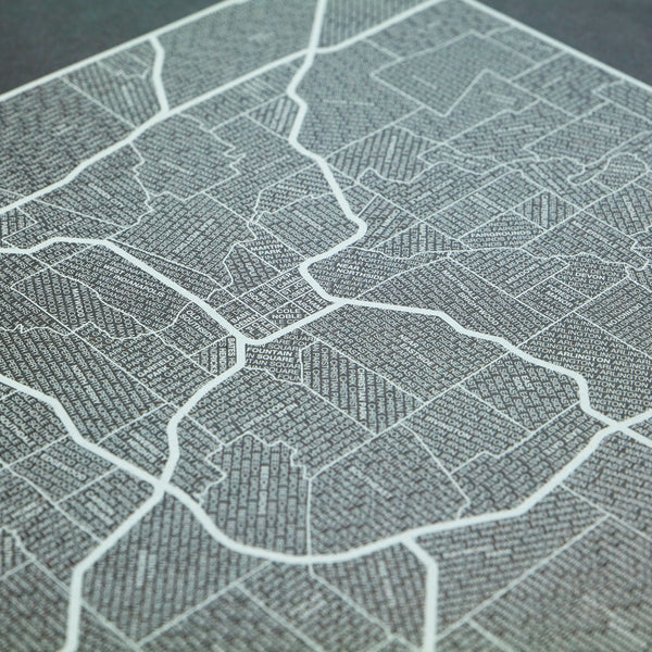 Indianapolis Neighborhood Map Poster, Indianapolis City Map Art Print