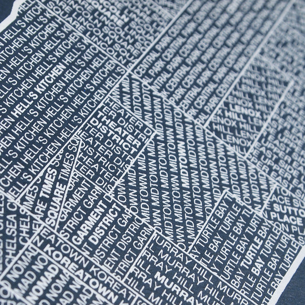 Manhattan Neighborhood Map Poster, Manhattan City Map Art Print