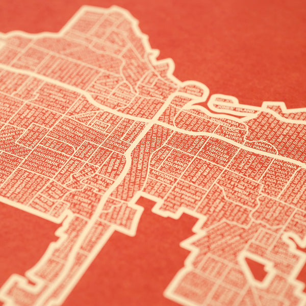 Milwaukee Neighborhood Map Poster, Milwaukee City Map Art Print