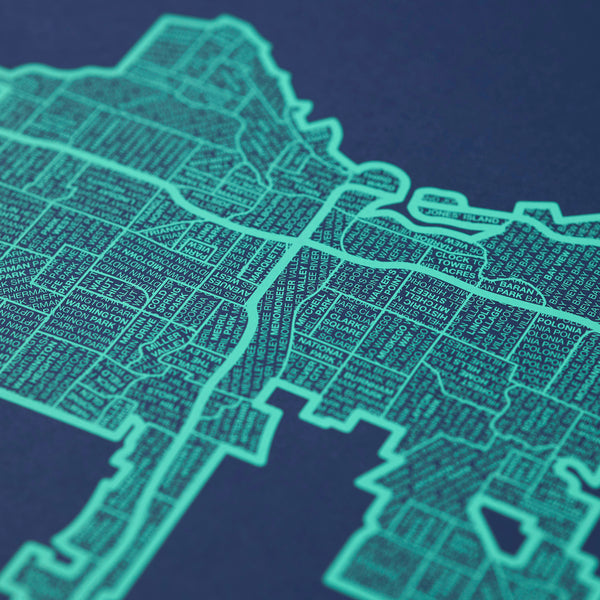 Milwaukee Neighborhood Map Poster, Milwaukee City Map Art Print