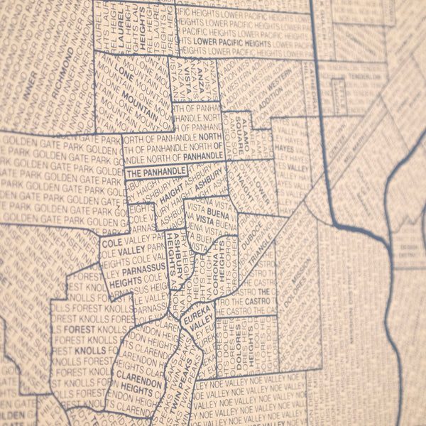 San Francisco Neighborhood Map Poster, San Francisco City Map Art Print