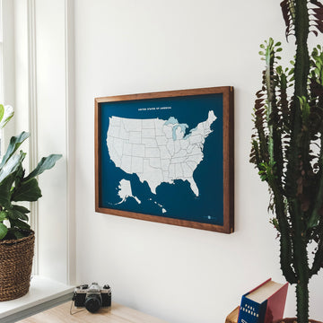 US Push Pin Map by Native Maps - Push Pin Travel Map