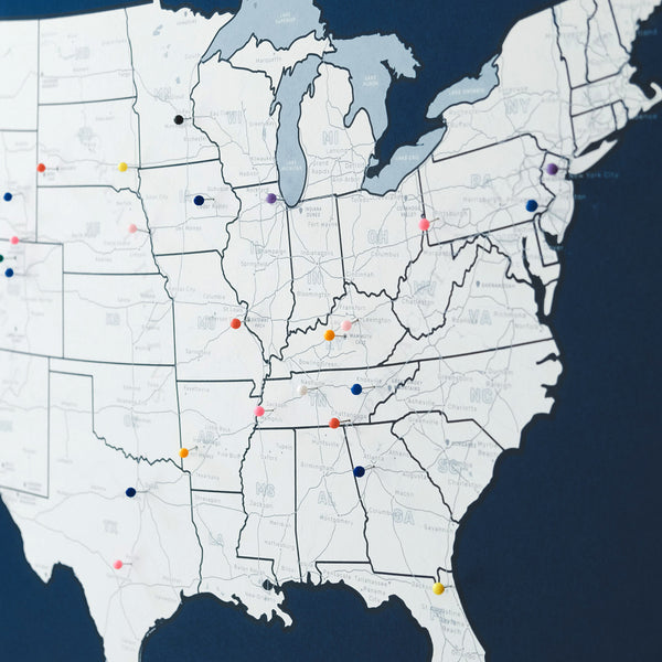 US Push Pin Map