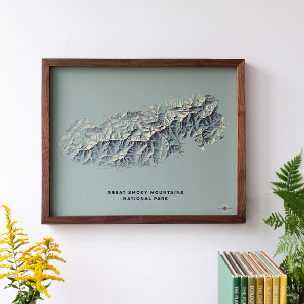 Great Smoky Mountains National Park Map, 16"x20"