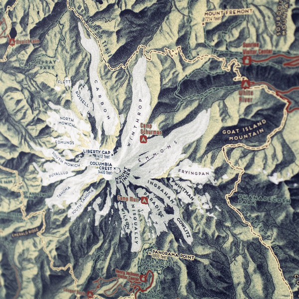 Mount Rainier National Park Map