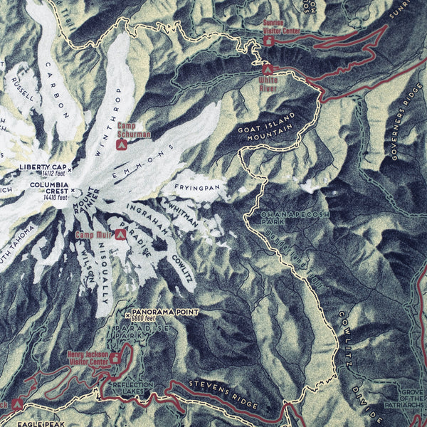 Mount Rainier National Park Map