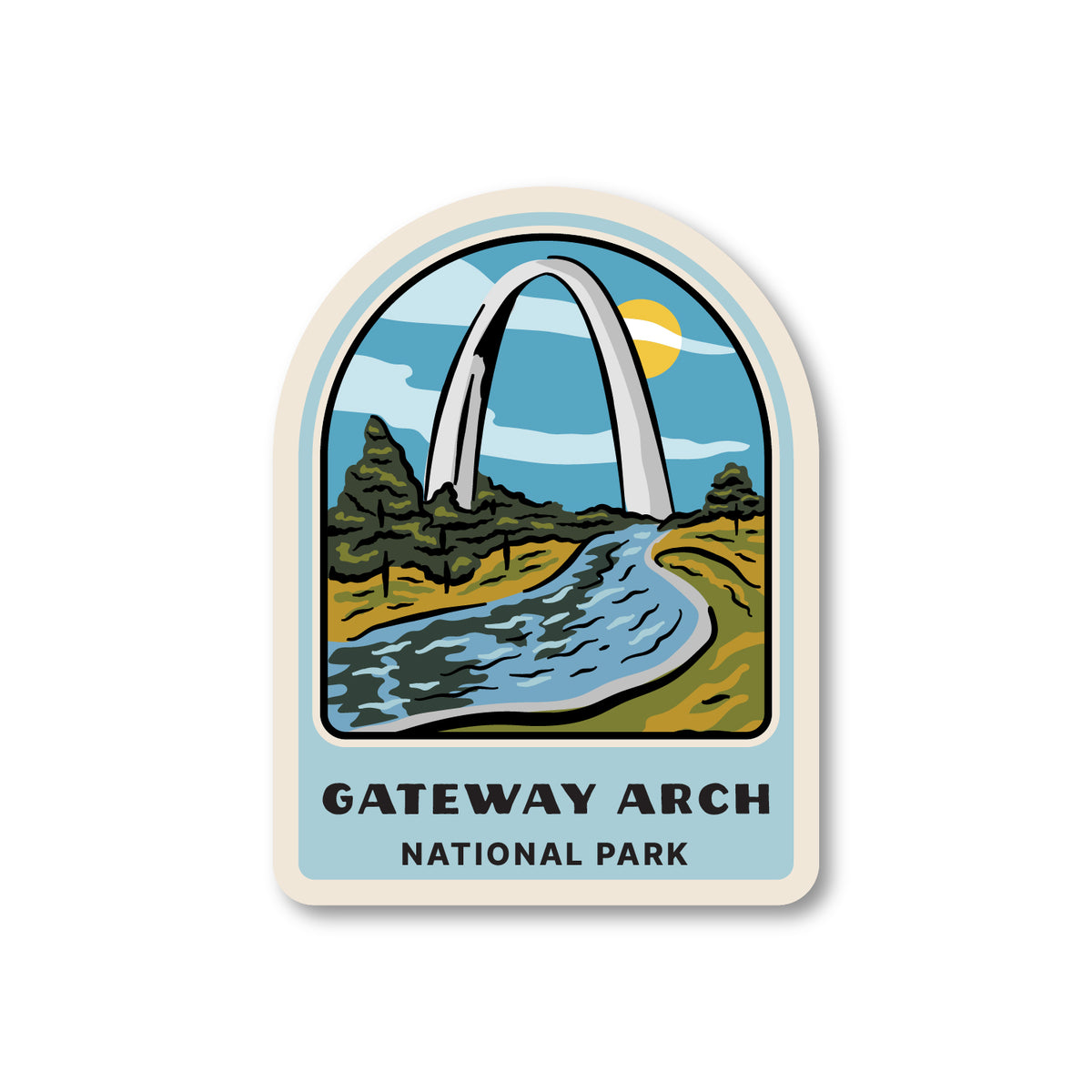 Gatewa Sticker Gateway Arch National Park Sticker – Native Maps