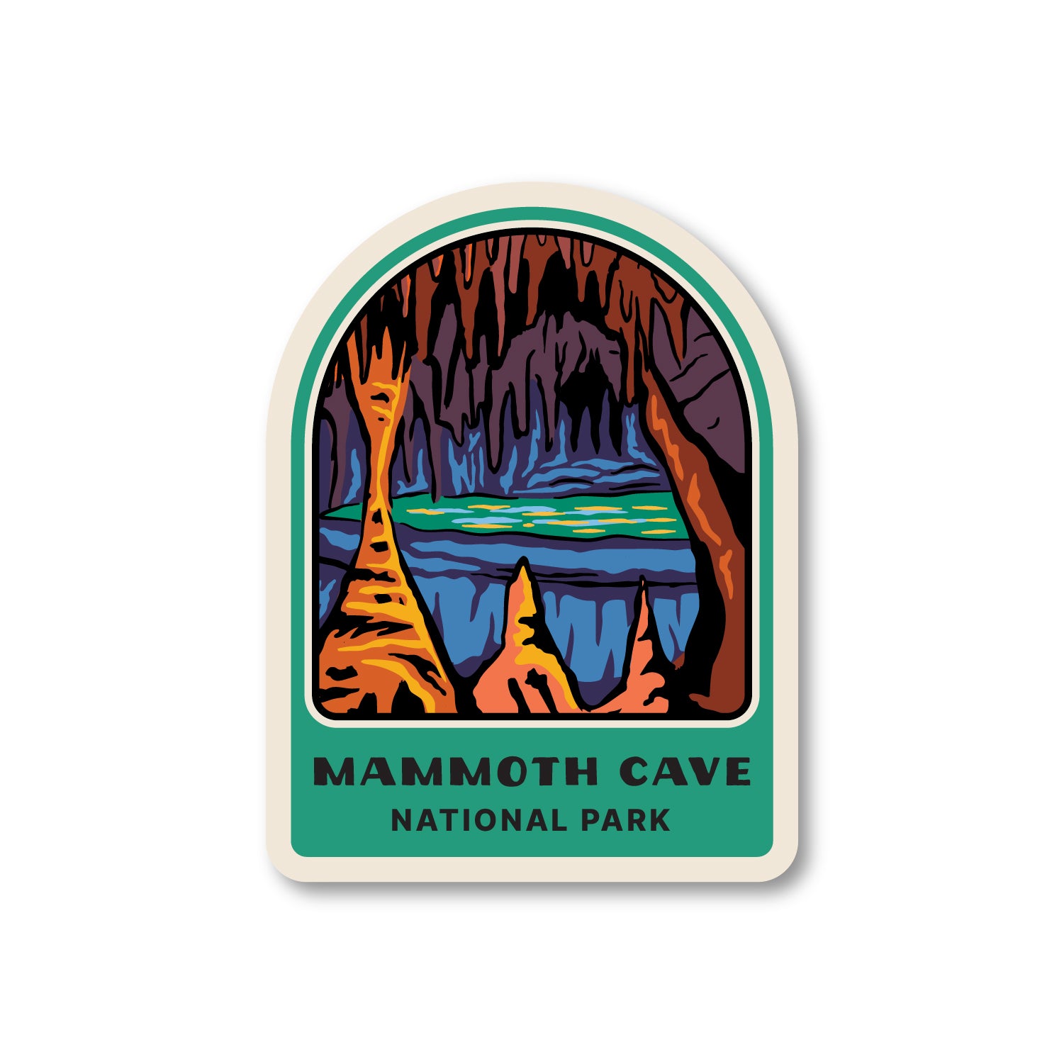 Mammoth Cave National Park Sticker Native Maps