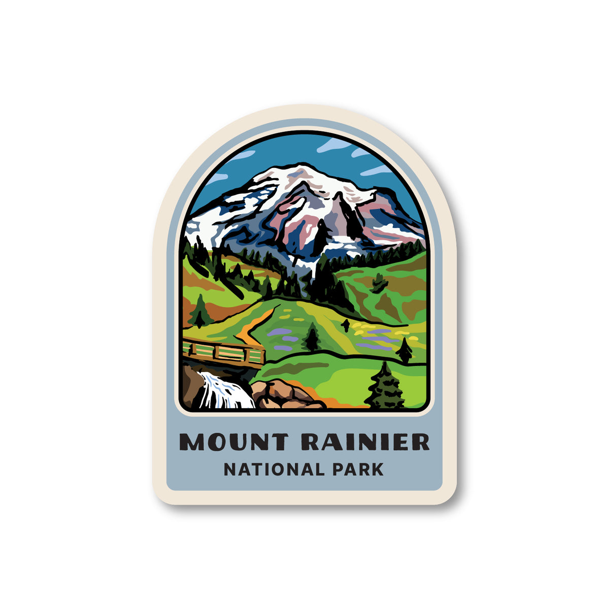 Mount Rainier National Park Sticker Native Maps