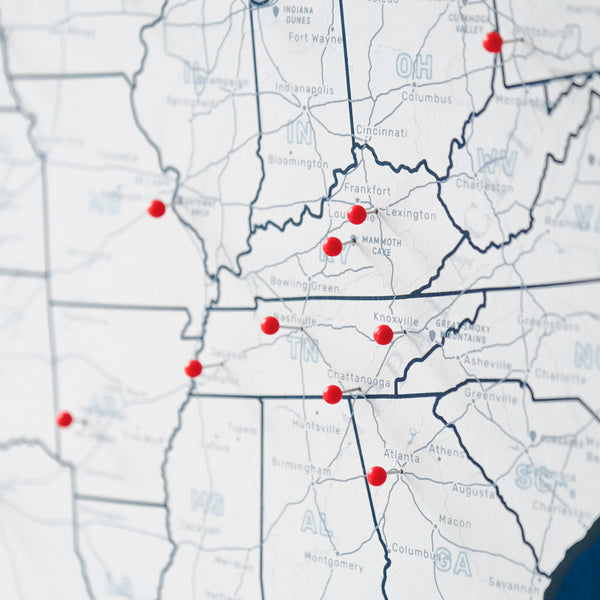 US Push Pin Map