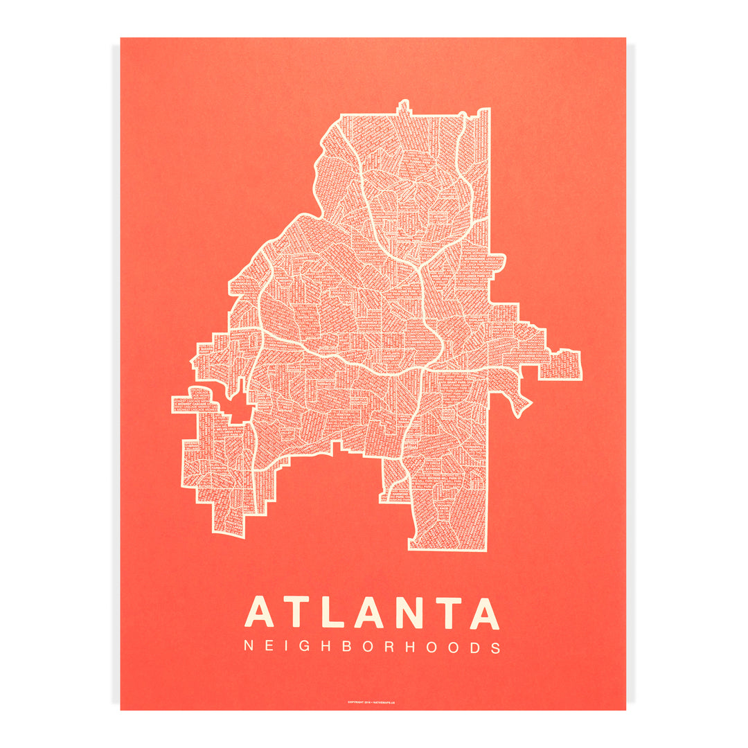 Atlanta Georgia USA Leather Print/wall Art/wall 