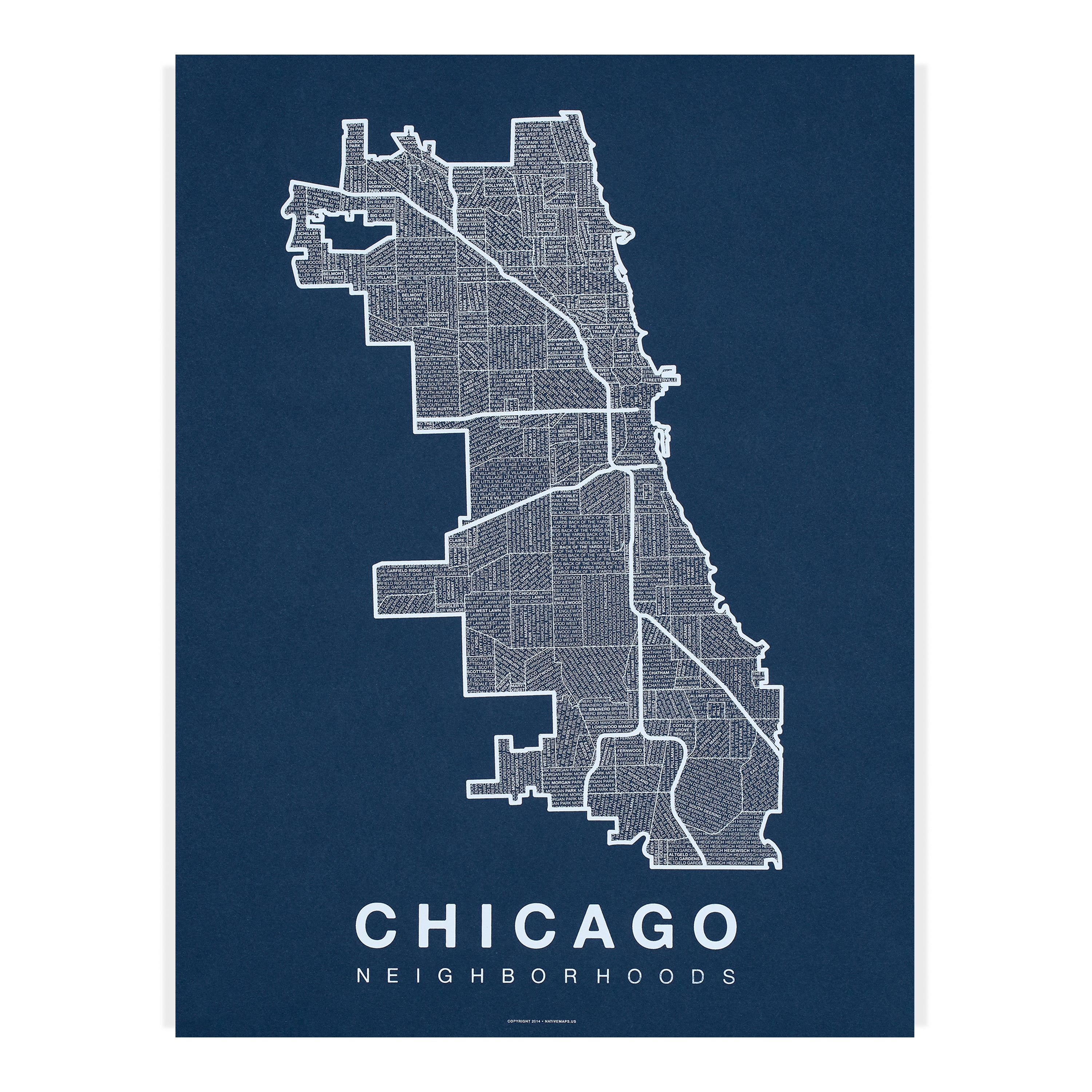 Simple Map Of Chicago Streetwise Downtown Chicago Map Laminated