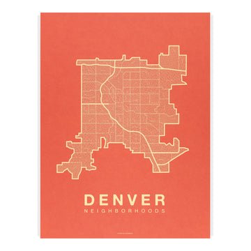 Denver Neighborhood Map | Denver Map Art Poster – Native Maps