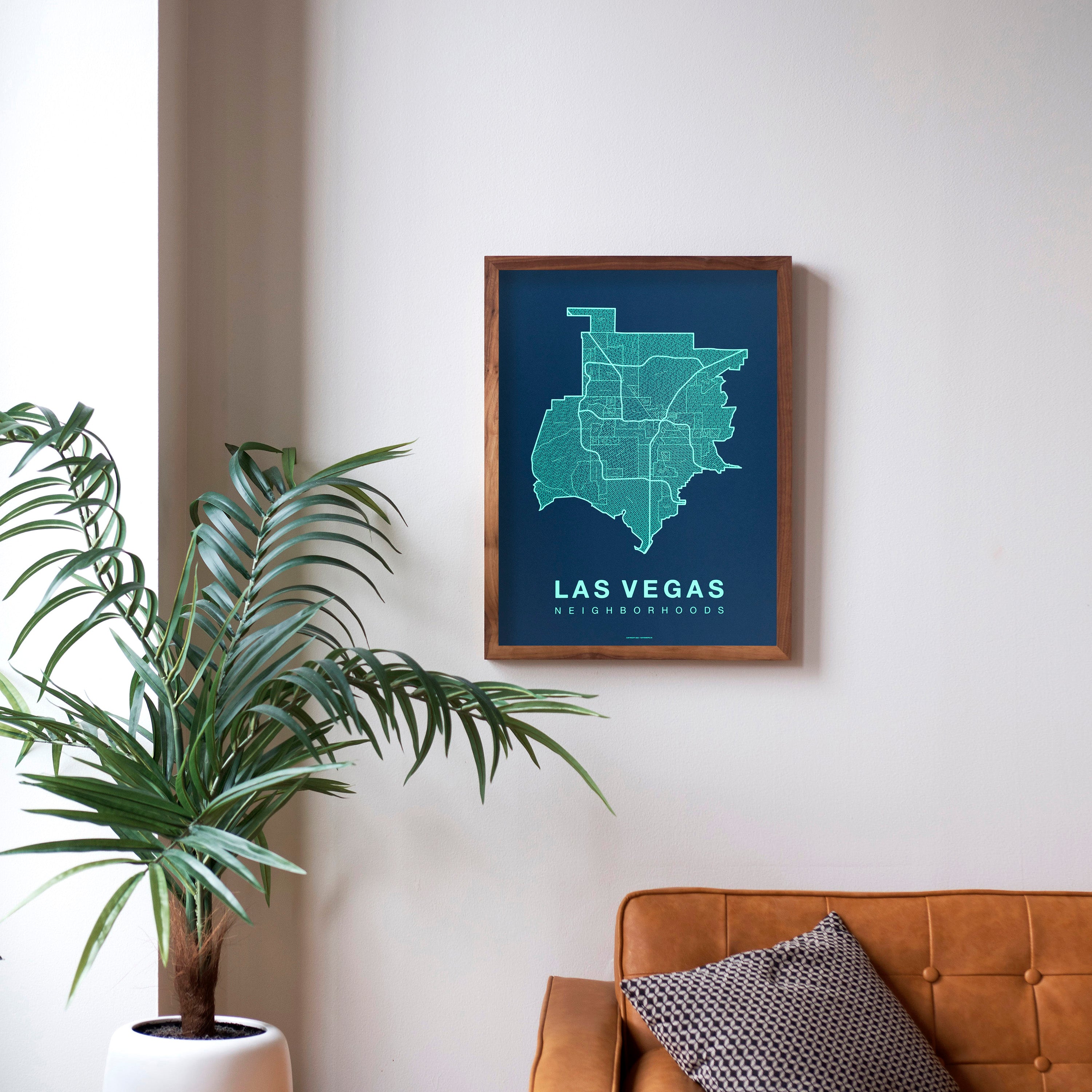 Las Vegas Neighborhood Map Poster | Las Vegas City Map Art Print ...