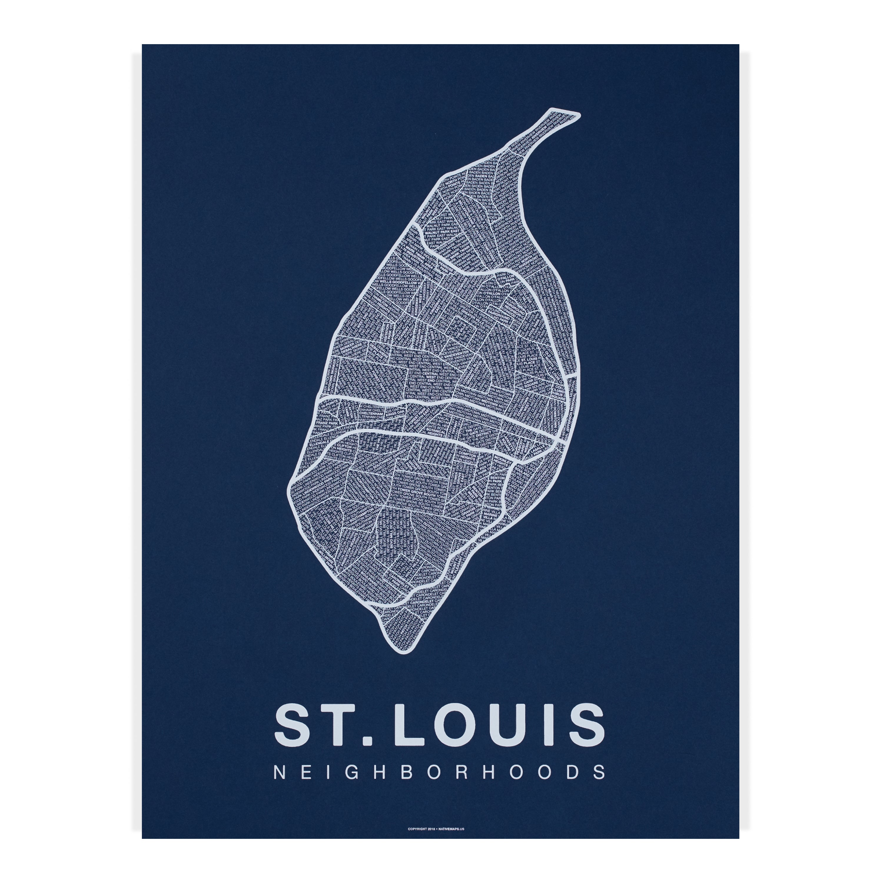  Skanndi St. Louis Map Print, Missouri MO USA Map Art Poster, St  Louis, Modern Wall Art, Street Map Artwork 24x36: Posters & Prints