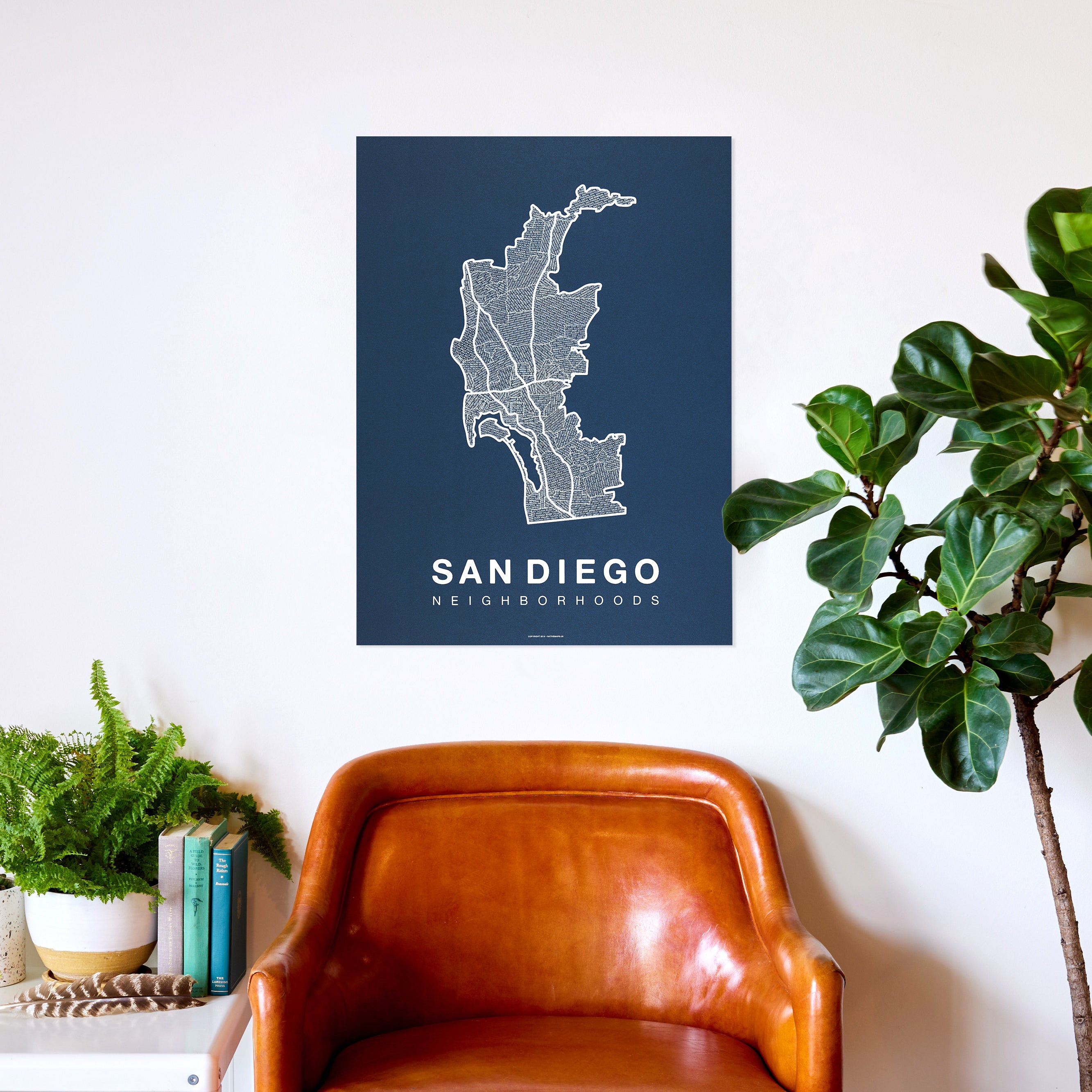 San Diego Map Art Poster | San Diego Neighborhood map – Native Maps